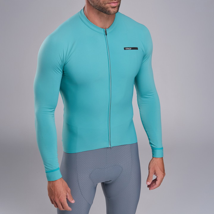 Tröja Långärmad EKOI RACING SUPERSOFT Azur Grön