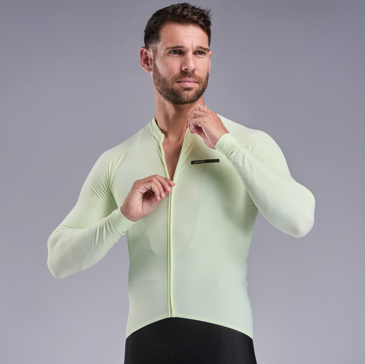 Långärmad tröja EKOI Racing Supersoft Lime