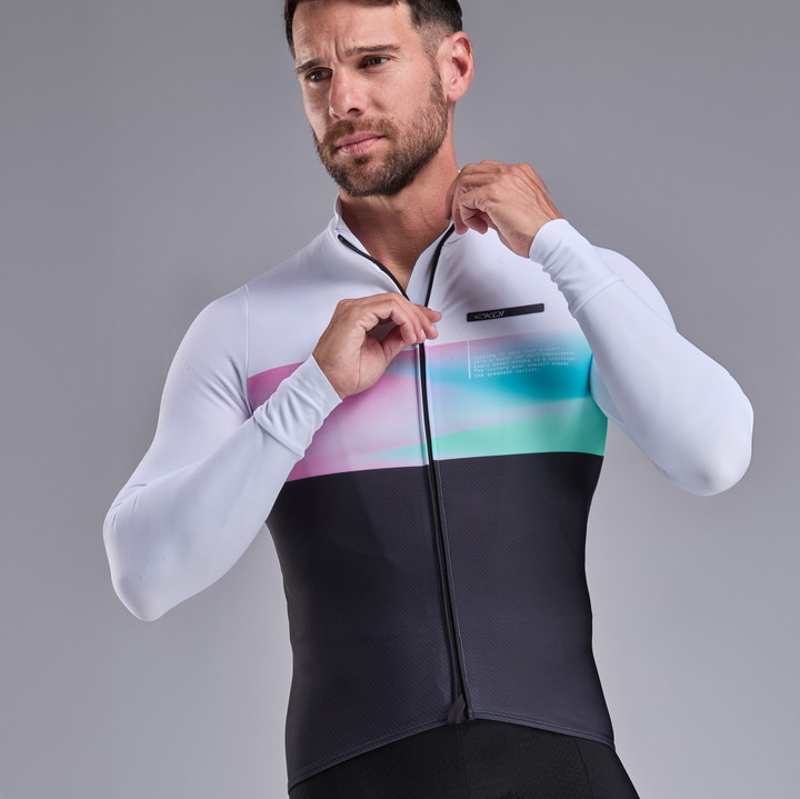 MAILLOT MANCHES LONGUES EKOI PERF GRADIENT NOIR