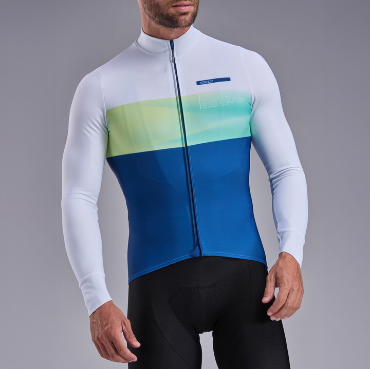 MAILLOT MANCHES LONGUES EKOI PERF GRADIENT MARINE