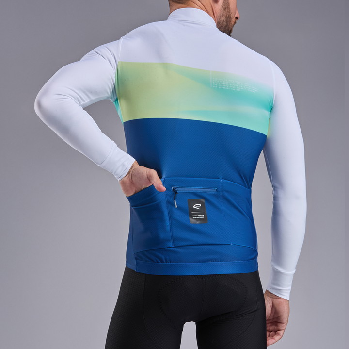 MAILLOT MANCHES LONGUES EKOI PERF GRADIENT MARINE