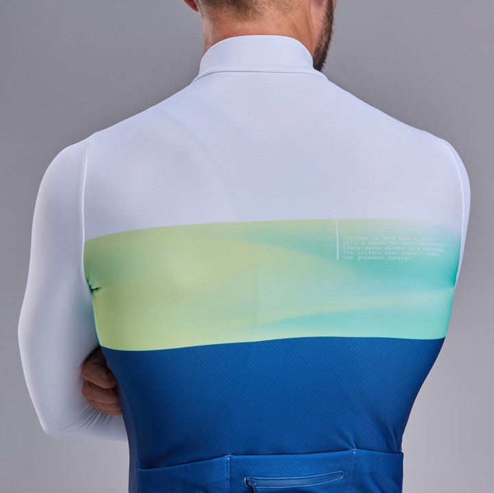 MAILLOT MANCHES LONGUES EKOI PERF GRADIENT MARINE