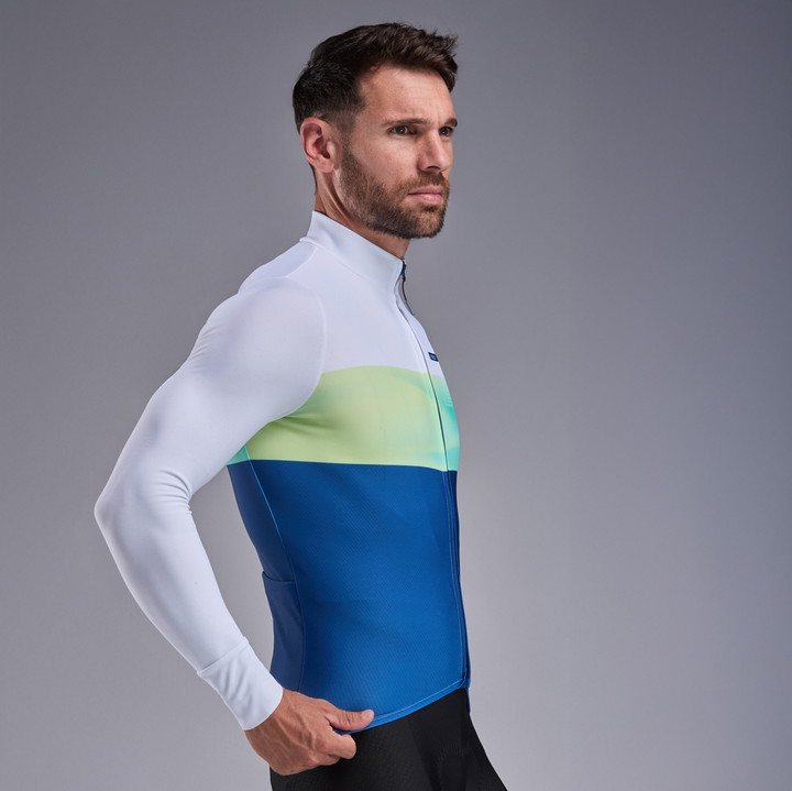 MAILLOT MANCHES LONGUES EKOI PERF GRADIENT MARINE