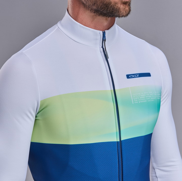 MAILLOT MANCHES LONGUES EKOI PERF GRADIENT MARINE