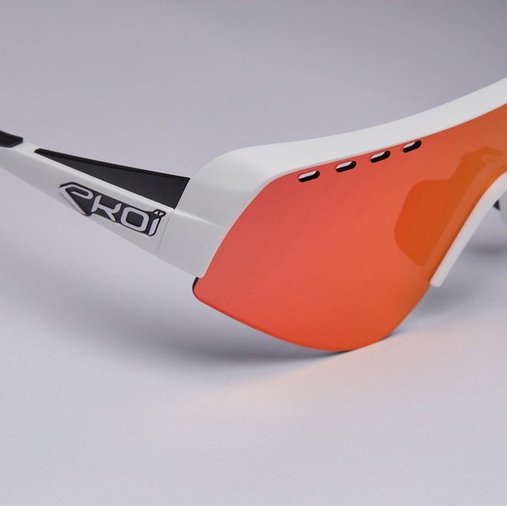 lunettes EKOI TWENTY S25 blanche revo rouge cat 3 