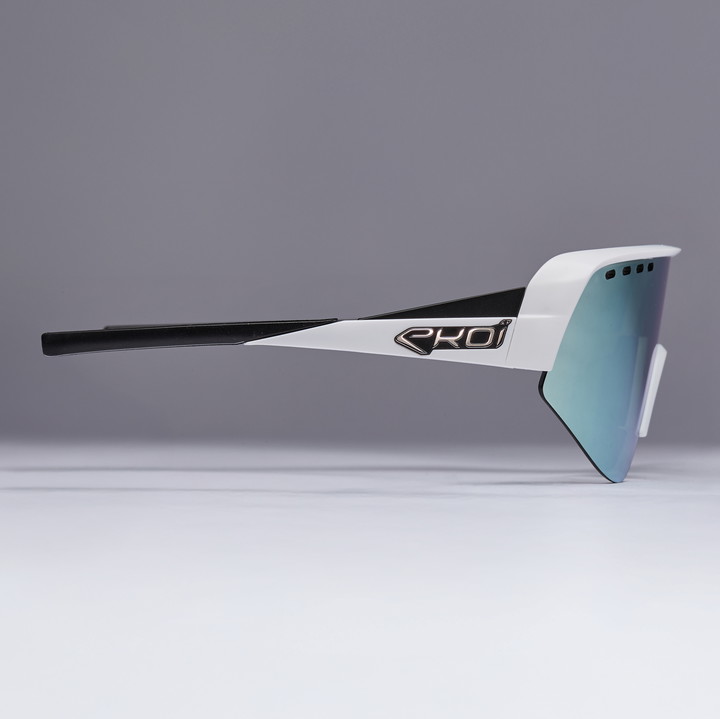 EKOI Racing TWENTY Radbrille Weiß REVO Blau Kat. 3