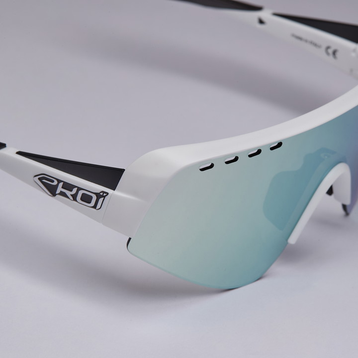 EKOI Racing TWENTY Radbrille Weiß REVO Blau Kat. 3