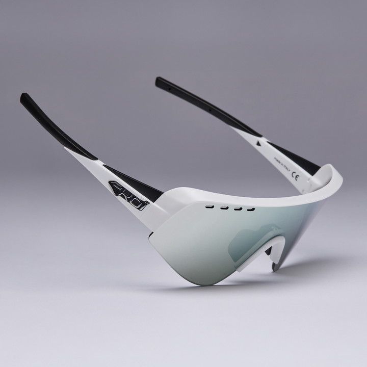 Lunettes EKOI Racing TWENTY Blanches REVO Bleu Cat3
