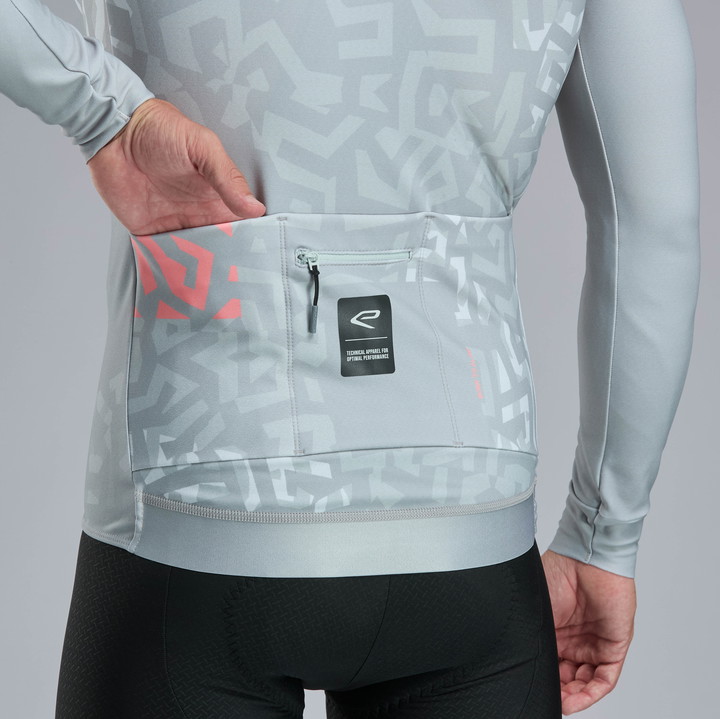 Fietsshirt met lange mouwen EKOI Perf GRAFFITI Grijs