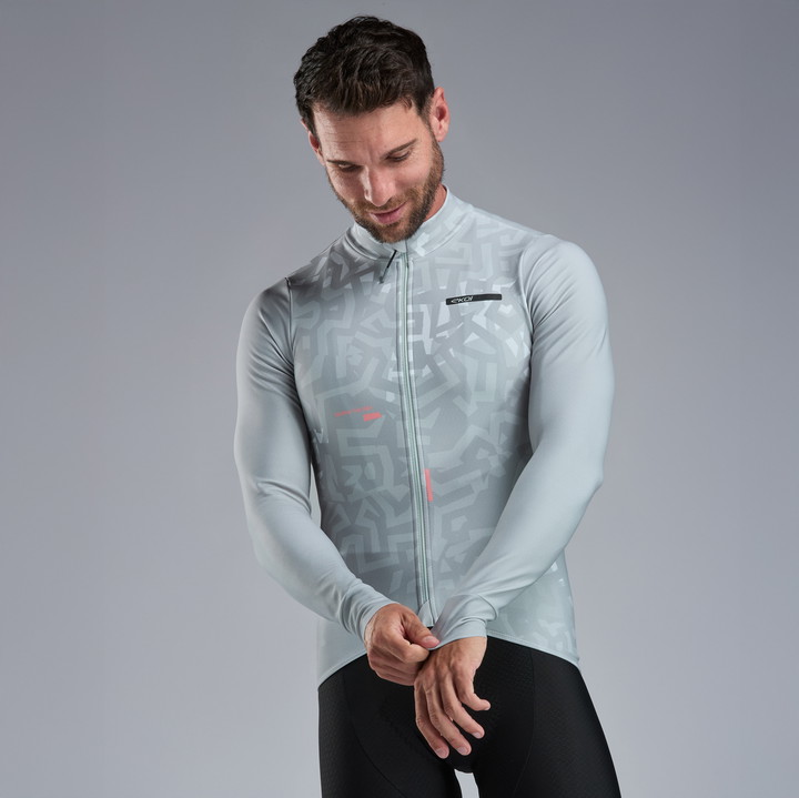 Fietsshirt met lange mouwen EKOI Perf GRAFFITI Grijs