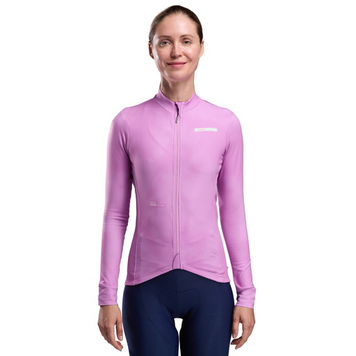 Damen-Langarm-Radtrikot EKOI Perf TIE & DYE Mauve