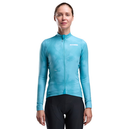 Maglia a maniche lunghe da donna EKOI Perf TIE & DYE Verde Azzurro