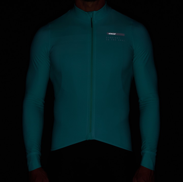 Langærmet trøje EKOI Perf SHADES Aqua