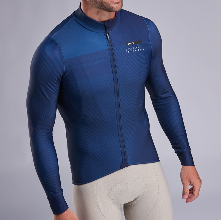 Wielershirt Lange mouwen EKOI Perf SHADES Marine