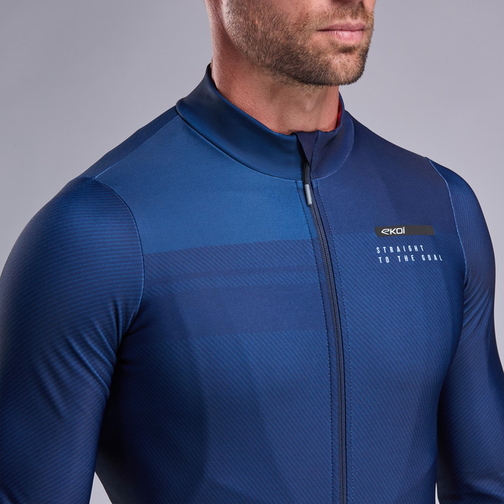 MAILLOT MANCHES LONGUES EKOI PERF MONOCHROME MARINE