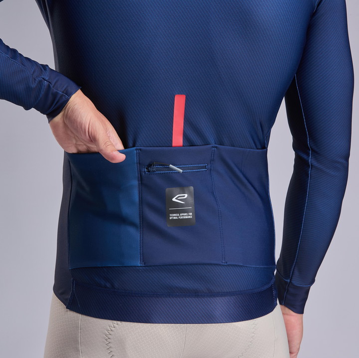 Wielershirt Lange mouwen EKOI Perf SHADES Marine