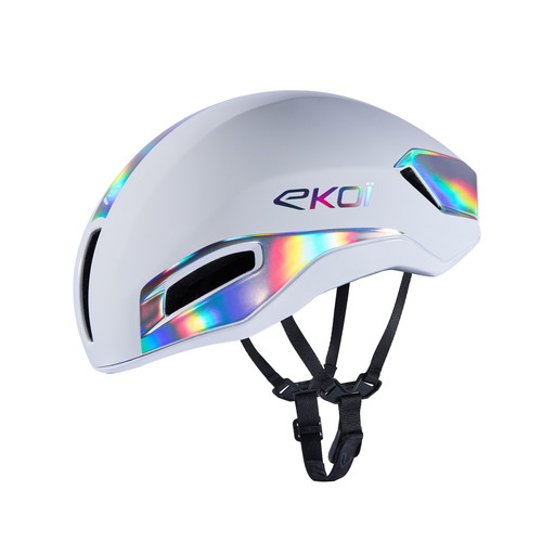 Casco EKOI Racing R-AERO Bianco Holographic