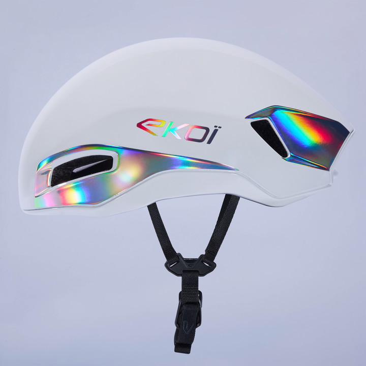 Hjälm EKOI Racing R-AERO Vit Holografisk