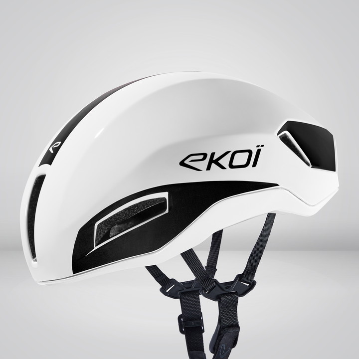 casque EKOI R AERO blanc noir