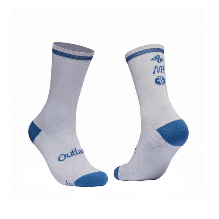 CHAUSSETTES FEMME RACING OUTLAST EKOI X MARION ROUSSE GRIS/BLEU