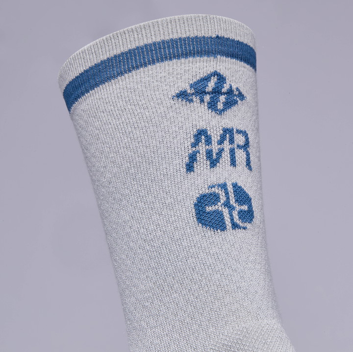 CHAUSSETTES FEMME RACING OUTLAST EKOI X MARION ROUSSE GRIS/BLEU