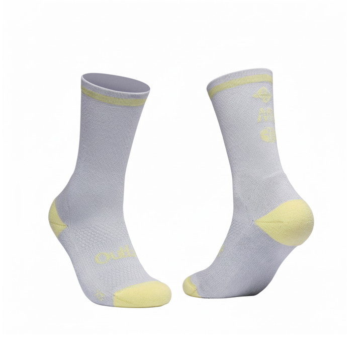 CHAUSSETTES FEMME RACING OUTLAST EKOI X MARION ROUSSE GRIS/LIME