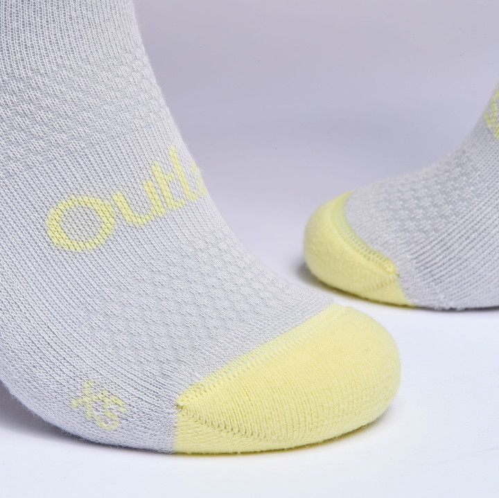 CHAUSSETTES FEMME RACING OUTLAST EKOI X MARION ROUSSE GRIS/LIME