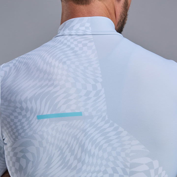 FIETSSHIRT MET LANGE MOUWEN EKOI PERF GRAPHIC WIT