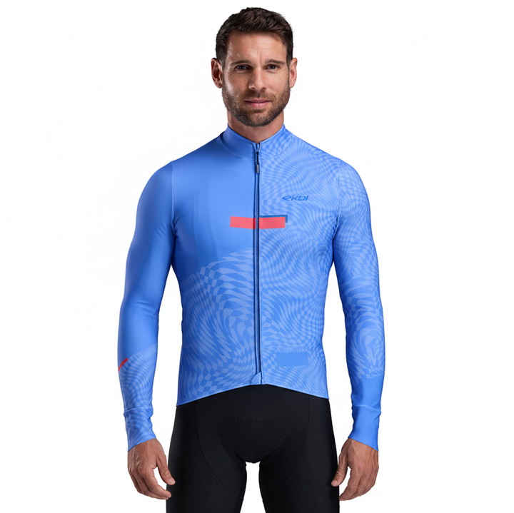 MAILLOT MANCHES LONGUES EKOI PERF GRAPHIC BLEU