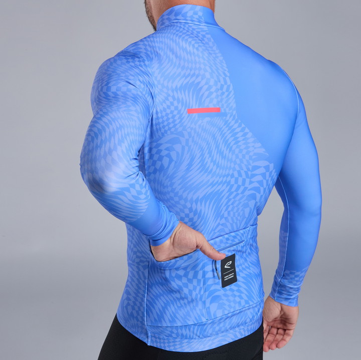 MAILLOT MANCHES LONGUES EKOI PERF GRAPHIC BLEU