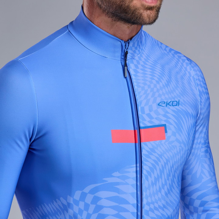 MAILLOT MANCHES LONGUES EKOI PERF GRAPHIC BLEU