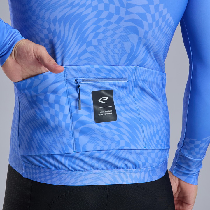 MAILLOT MANCHES LONGUES EKOI PERF GRAPHIC BLEU