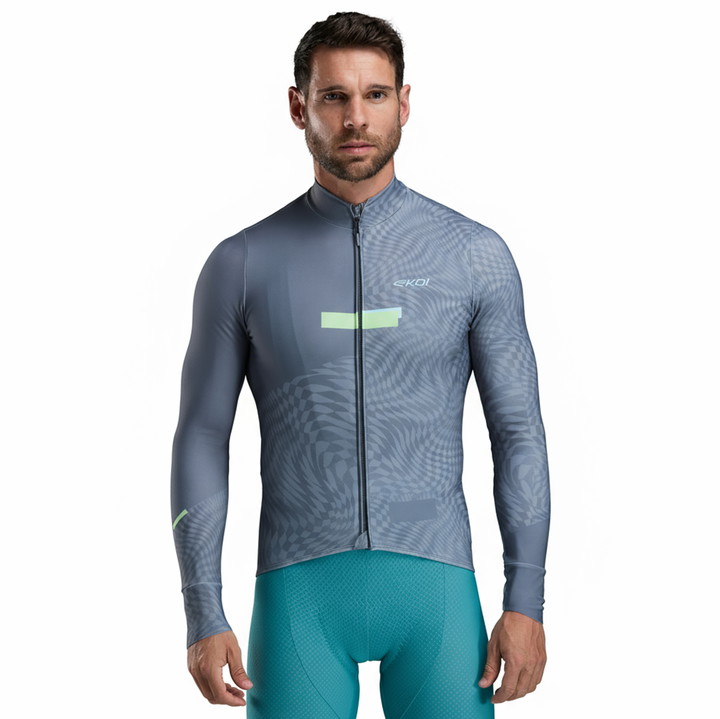 MAILLOT MANCHES LONGUES EKOI PERF GRAPHIC GRIS