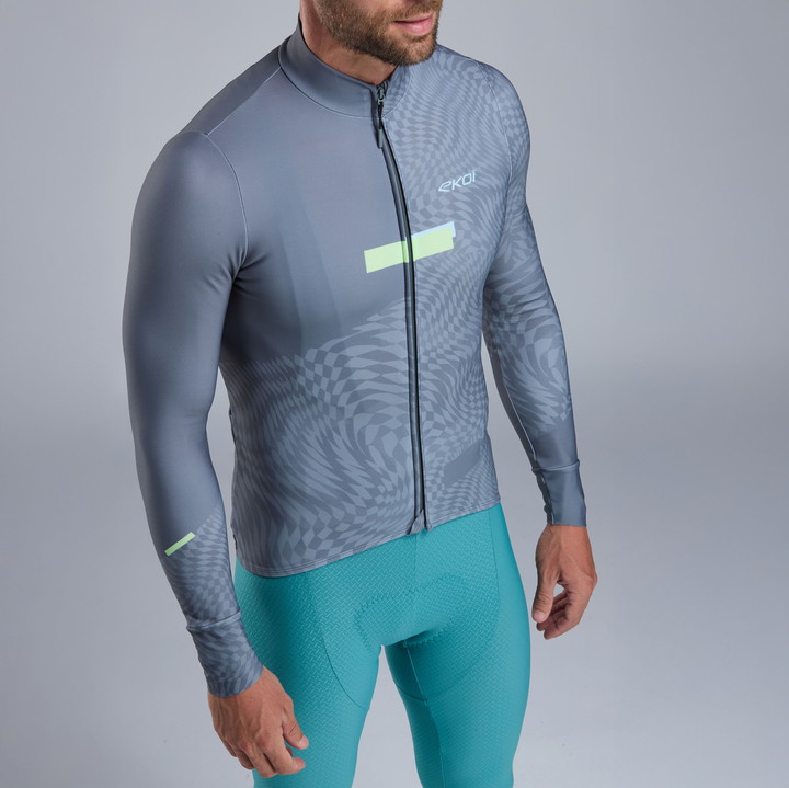 MAILLOT MANCHES LONGUES EKOI PERF GRAPHIC GRIS