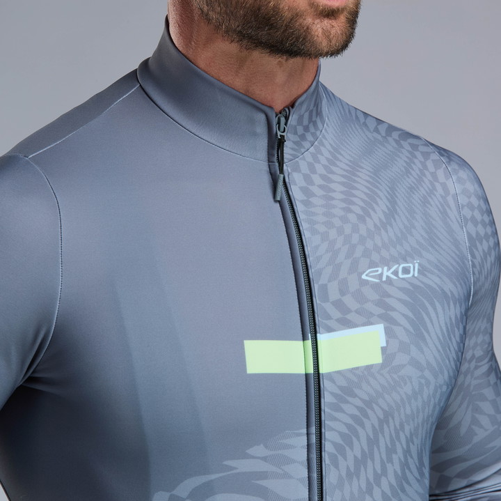MAILLOT MANCHES LONGUES EKOI PERF GRAPHIC GRIS