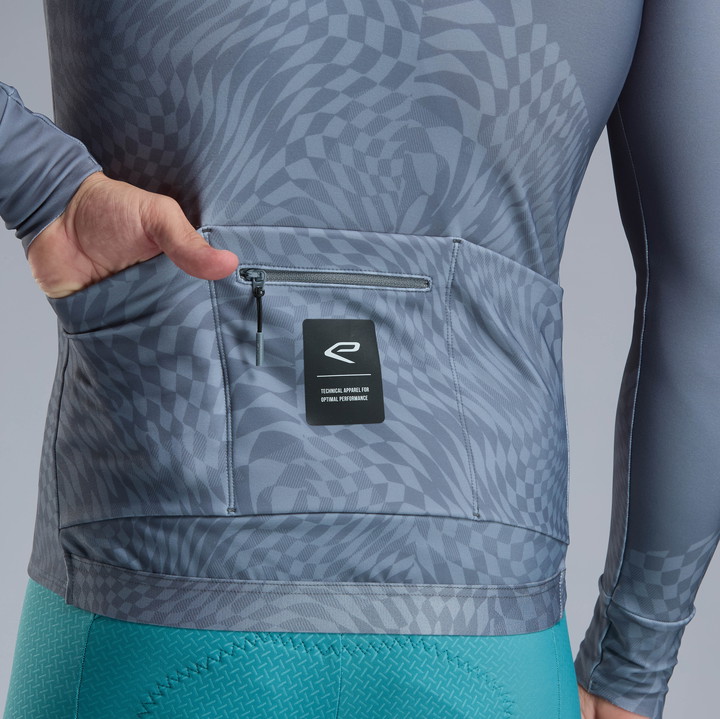 MAILLOT MANCHES LONGUES EKOI PERF GRAPHIC GRIS