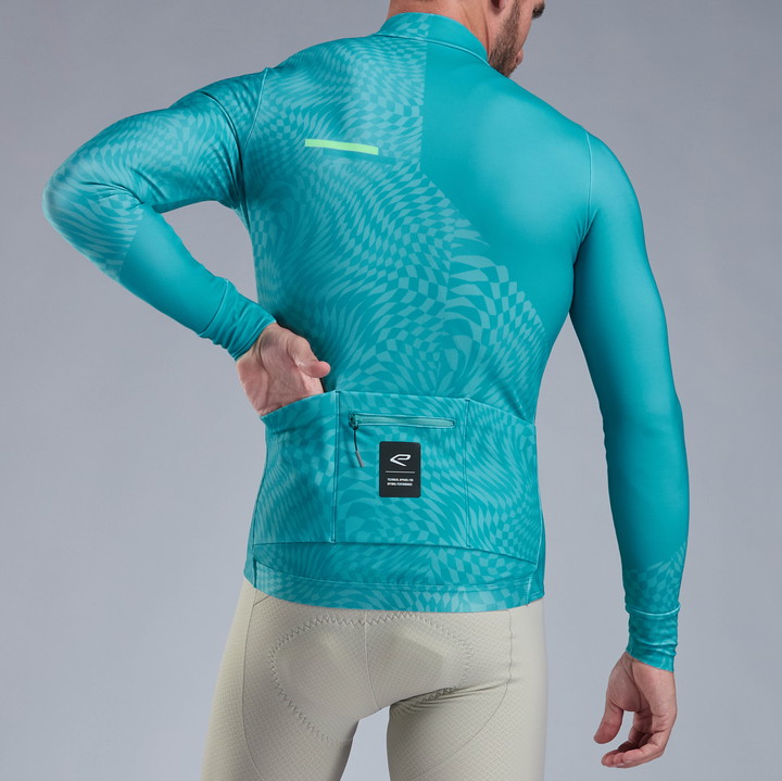 MAILLOT MANCHES LONGUES EKOI PERF GRAPHIC VERT AZUR
