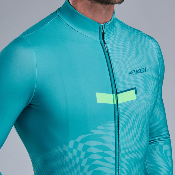 MAILLOT MANCHES LONGUES EKOI PERF GRAPHIC VERT AZUR