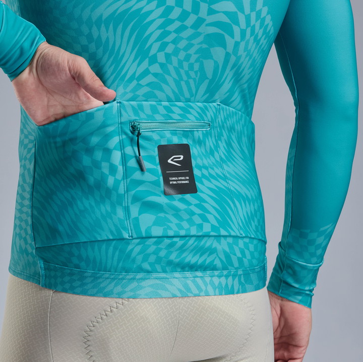 MAILLOT MANCHES LONGUES EKOI PERF GRAPHIC VERT AZUR