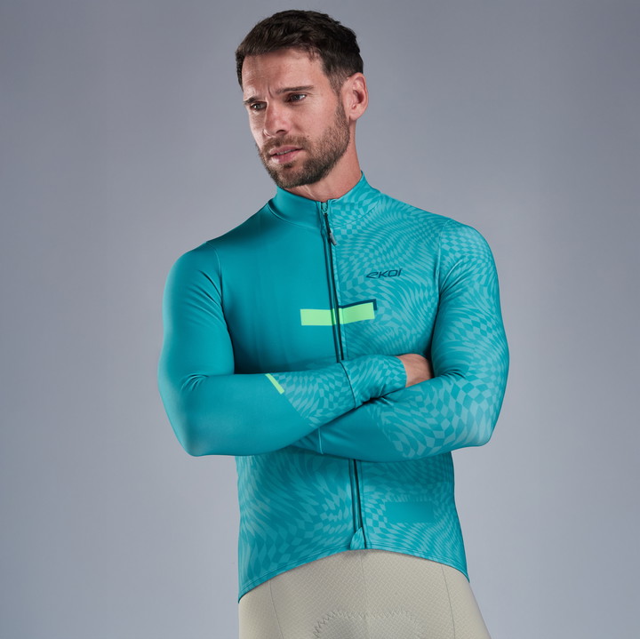 MAILLOT MANCHES LONGUES EKOI PERF GRAPHIC VERT AZUR