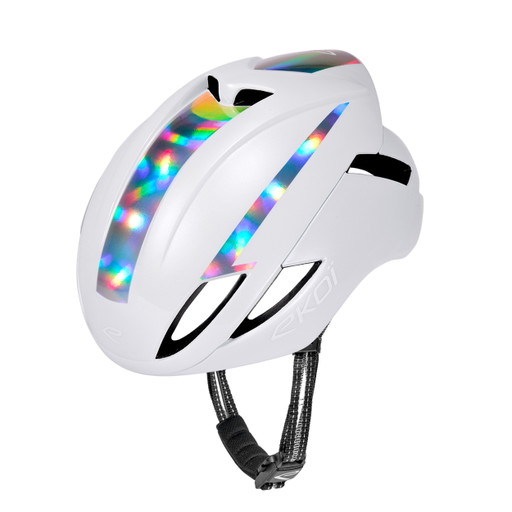 Casco EKOI Perf AR14 LTD Competición Blanco Holo Silver