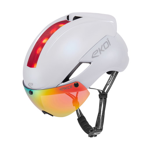 EKOI Perf AERO16 Weißer Helm LTD Holo Rot