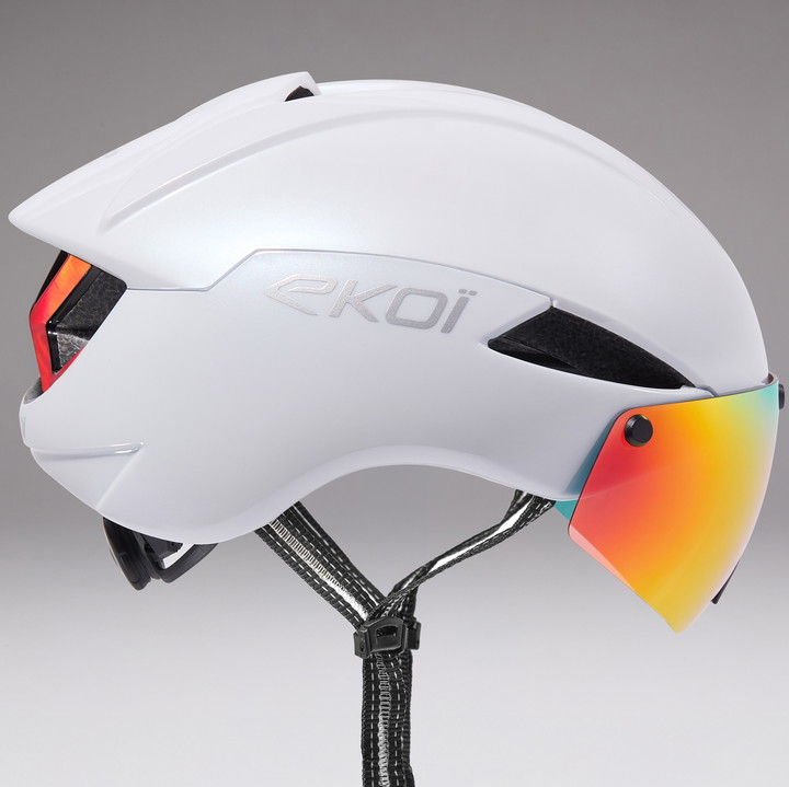 Casque EKOI Perf AERO16 Blanc LTD Holo Rouge