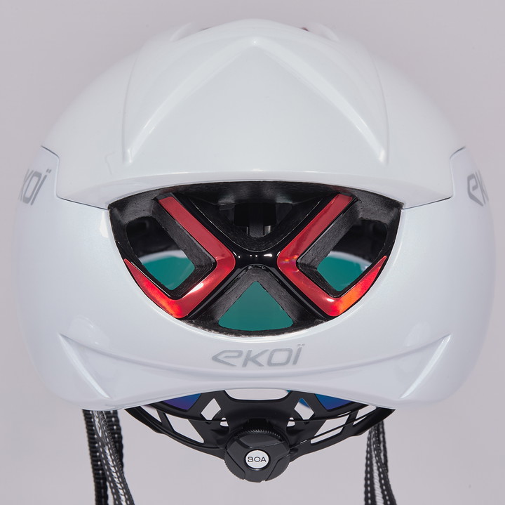 Casque EKOI Perf AERO16 Blanc LTD Holo Rouge