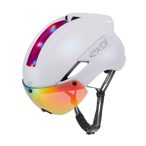 Casco EKOI Perf AERO16 Bianco LTD Holo Rosa