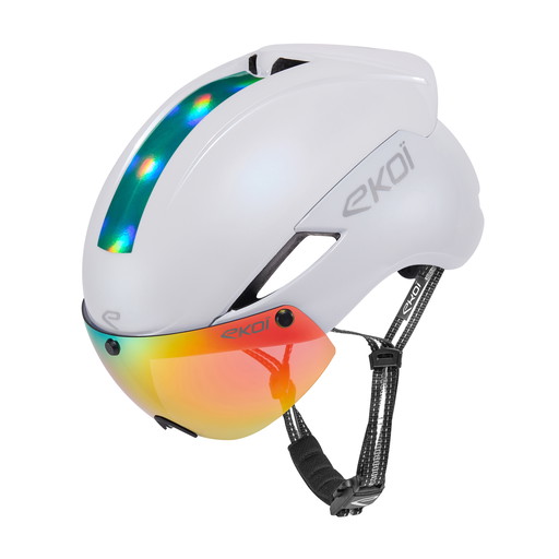 Casco EKOI Perf AERO16 Blanco LTD Holo Aqua