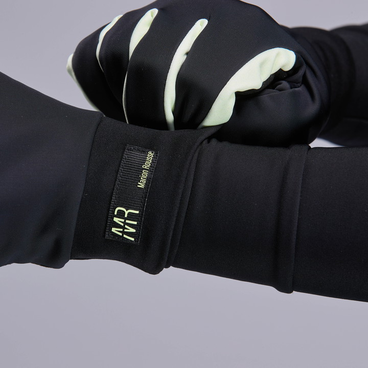 Gants hiver femme EKOI Racing x MARION ROUSSE Primaloft Noir Lime