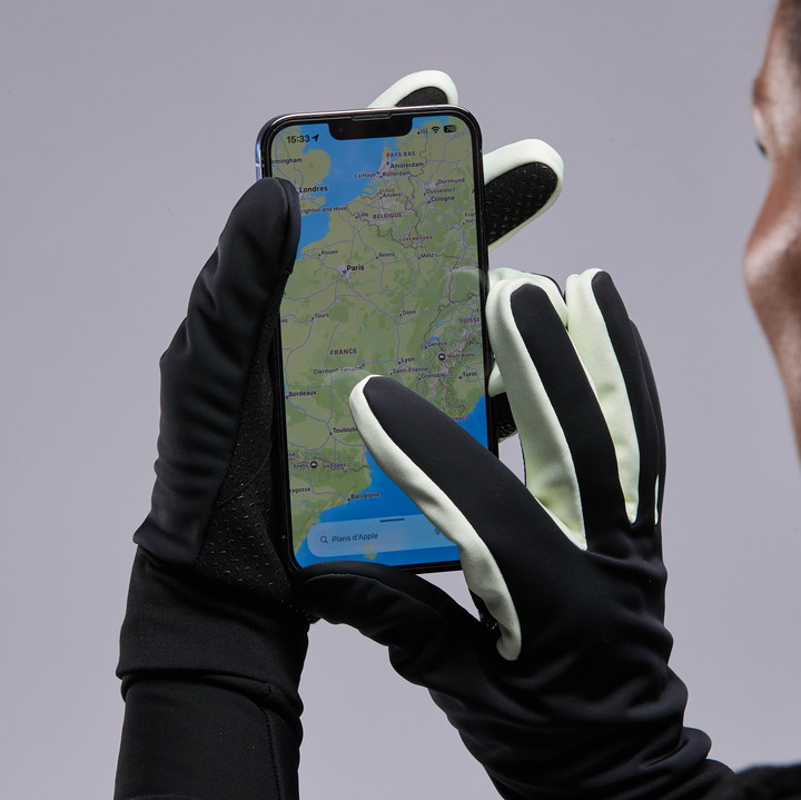 Gants hiver femme EKOI Racing x MARION ROUSSE Primaloft Noir Lime