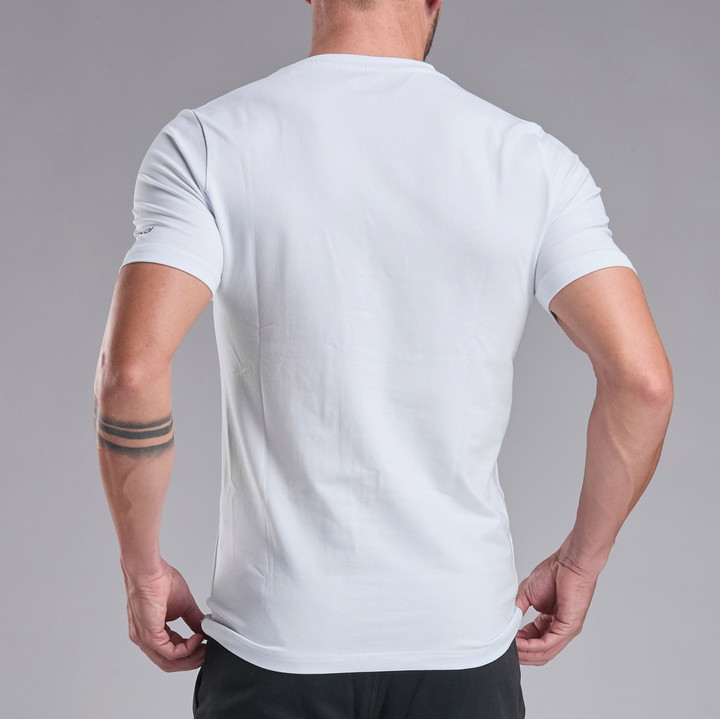 T-SHIRT LIFESTYLE EKOI HEART CHAIN  VIT/SVART