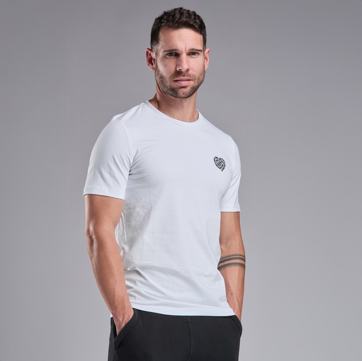T-SHIRT LIFESTYLE EKOI HEART CHAIN  WIT/ZWART